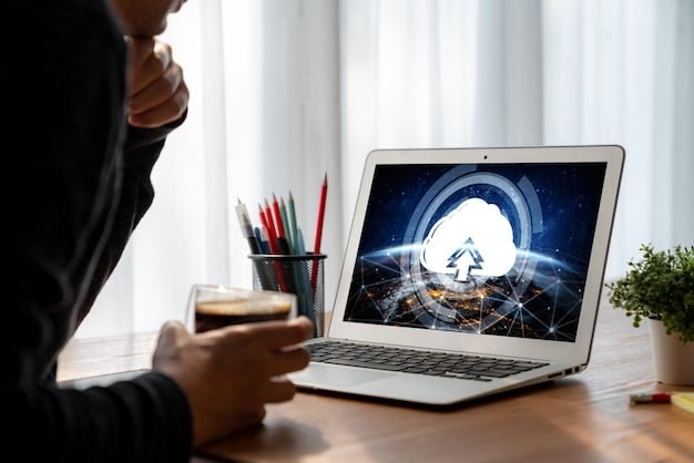 A screenshot of a cloud gaming interface on a laptop, showcasing a high-quality game being streamed seamlessly with minimal latency, highlighting the accessibility and performance of cloud gaming services.