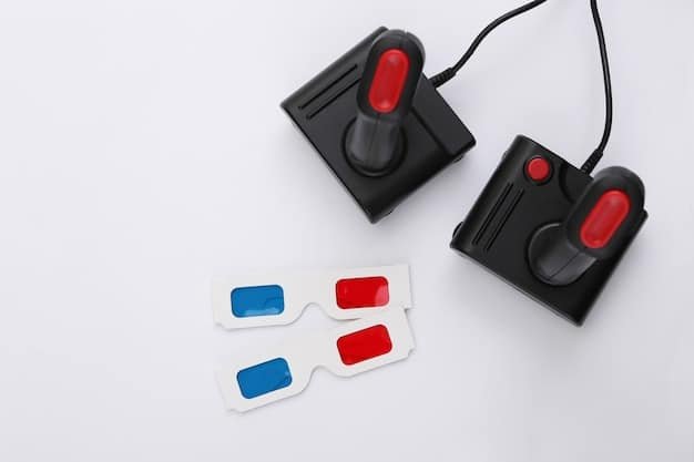A close-up of various assistive devices connected to an Xbox Adaptive Controller, including foot pedals, large buttons, and a specialized joystick. The devices are arranged on a colorful play mat, showcasing different accessible input options.