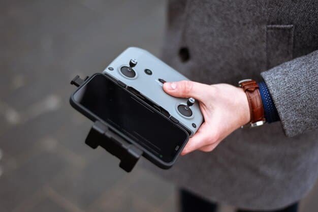 A sleek, futuristic Nintendo handheld console with augmented reality capabilities. Overlaid on the screen are virtual characters interacting with the real world, and the device is surrounded by users engrossed in gameplay.